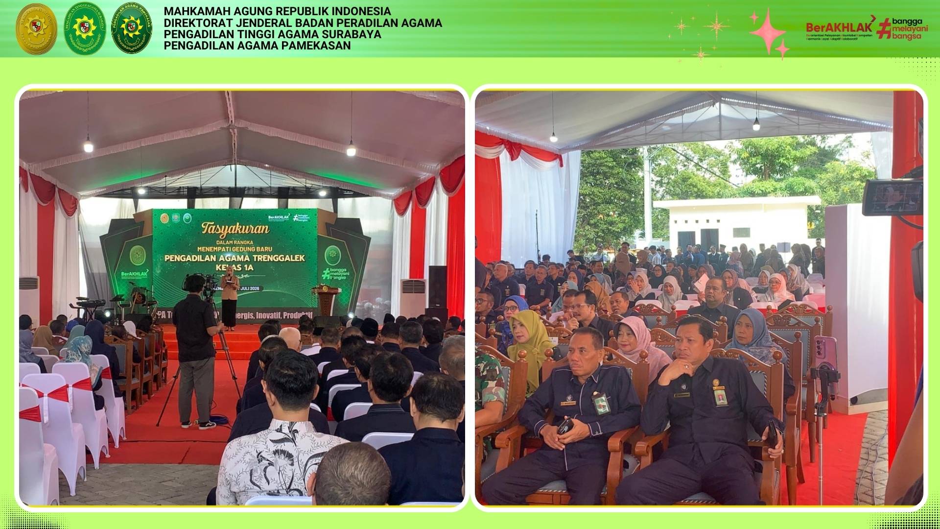 Jajaran PA Pamekasan Hadiri Tasyakuran Gedung Baru Pengadilan Agama Trenggalek
